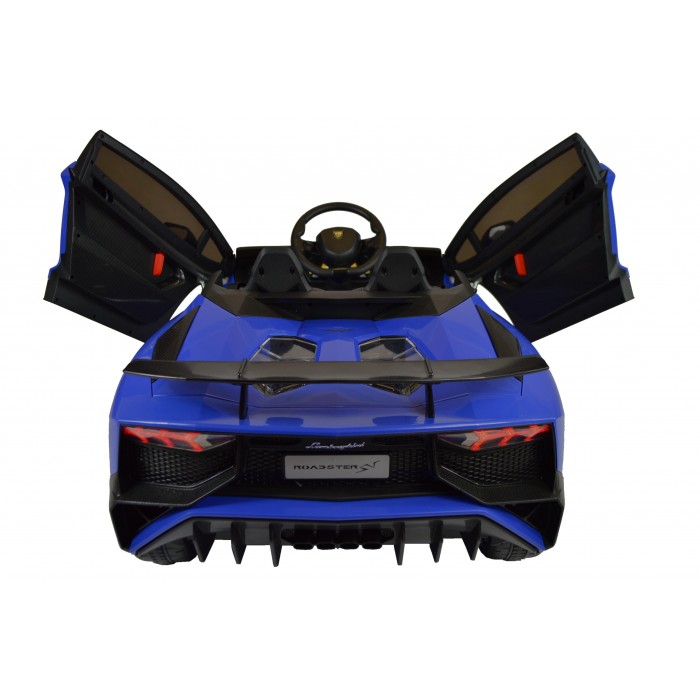 KIDS ELECTRIC RIDE ON CARS - BLUE LICENSED LAMBORGHINI AVENTADOR ROADSTER - Image 4